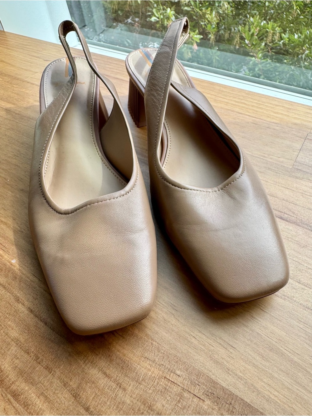 Sam Edelman (USED) Slingback Block Heel Pumps in Beige Nude Size 9 - Picture 8 of 13